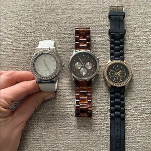 3 chunky large faced watches
